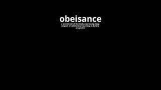 Video Word Of The Day  Obeisance [upl. by Moselle]