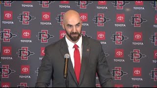 Sean Lewis introduced as San Diego State Aztecs football head coach  Full press conference [upl. by Acirea]