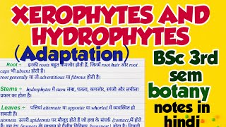 adaptation in xerophytes and hydrophytes in hindi [upl. by Gervase468]