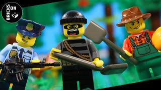 Lego Farm Heist Bank Robbery Like a Boss City Police Dashing Crane Robbery Bricks On [upl. by Otte]