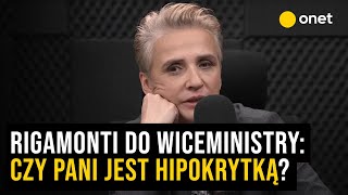 Magdalena Rigamonti do wiceministry czy pani jest hipokrytką  quotRachunek sumieniaquot [upl. by Eceertal]