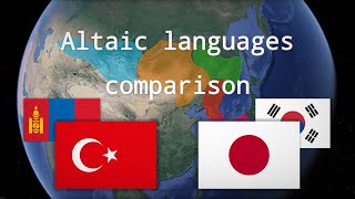 Altaic languages — word comparison [upl. by Winchell]