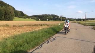 Kapelle Menzl Trommelbazi mit der BMW zur Brass Wiesn und dann Gäubodenfest Straubing [upl. by Enelyt]