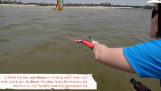 Der Wasserstart  Kitesurfen Lernen Online Video Tutorial [upl. by Masterson676]