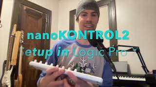 Korg nanoKONTROL2 mixer setup in Apple Logic Pro X [upl. by Allertse]