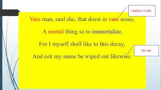 Edmund Spensers quotSonnet 75quot quotAmoretti LXXVquot or quotOne day I wrote her namequot Read Aloud w Analysis [upl. by Ennylyak]