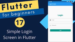 Flutter Tutorial for Beginners 17  Simple Login Screen in Flutter [upl. by Archibaldo]