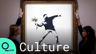 Banksy Artwork First to Accept Crypto at Sothebys Auction [upl. by Aitnis]