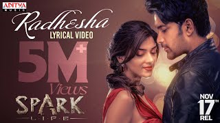 Radhesha Lyrical  SPARK  Vikranth  Mehreen Pirzada  Swetha Mohan  Hesham Abdul Wahab [upl. by Nigen]