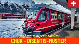 Cab Ride Chur  DisentisMustér Rhaetian Bahn Switzerland train drivers view 4K [upl. by Oitaroh]