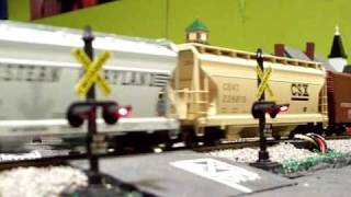 CSX Mixed Freight at Cedar Street Crossing Brookfield New Jersey  Part 1  011110 [upl. by Cristina]