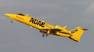 ADAC Ambulance Learjet 60XR DCURE Takeoff at Berlin Tegel Airport [upl. by Keavy396]