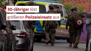 30Jähriger löst größeren Polizeieinsatz in Pfungstadt aus [upl. by Bello]