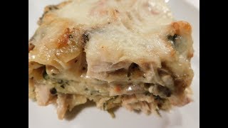 Easy Chicken and Spinach LasagnaMighty Fine [upl. by Fontes]