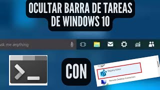 OTRAS ALTERNATIVAS PARA OCULTAR LA BARRA DE TAREAS AUTOMATICAMENTE DE WINDOWS 10  2022 [upl. by Samale]