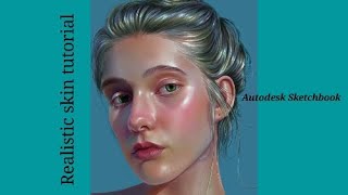 How I paint skin Autodesk Sketchbook  Skin tutorial [upl. by Naawaj879]