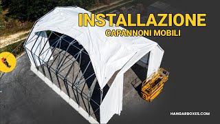 INSTALLAZIONE CAPANNONI MOBILI  hangarboxescom [upl. by Ajiram]