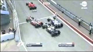 F1 2008 Canada  Crash in the pit lane [upl. by Lord402]