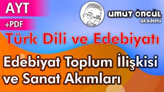 Türk Dili ve Edebiyatı  AYT  Edebiyat Toplum İlişkisi ve Sanat Akımları  PDF [upl. by Faye]