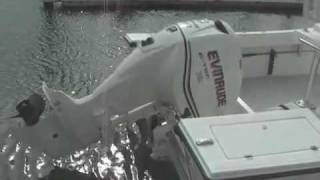 1st run of 250 hp Evinrude ETEC on the 23 Regulator [upl. by Cerelly717]