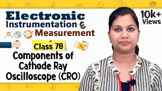 Components of Cathode Ray Oscilloscope CRO  Oscilloscopes  Electronic Instruments amp Measurements [upl. by Cara843]