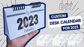 How to Make a Desk Calendar UPDATED FOR 2024  DIY Desk Calendar with FREE TEMPLATE using Canva [upl. by Odawa]