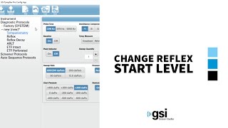 GSI TympStar Pro  How to Change the Reflex Start Level [upl. by Reham]