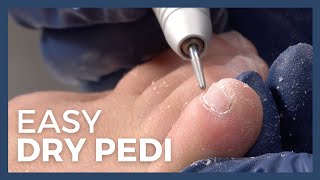 How To Dry Pedi  Easy Dry Pedicure Tutorial [upl. by Eladnyl]