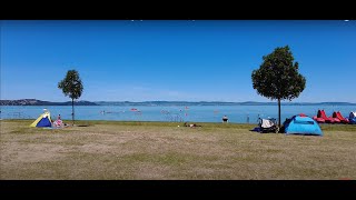 beach walk  Zamárdi  Balaton 2022  Hungary 4k Ultra HD 60fps [upl. by Goat]