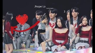 Jhope BTS Looking at Jisoo Blackpink mma2018 [upl. by Spiegelman649]