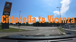 Driving Cittadella to Vicenza 243km Veneto in Italy [upl. by Rossen]