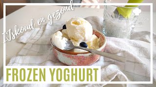 Yoghurt ijs met ijsmachine  FROZEN YOGHURT  2 ingrediënten [upl. by Jerol435]