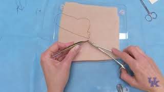 Running subcuticular stitch closing skin incision [upl. by Bywoods]