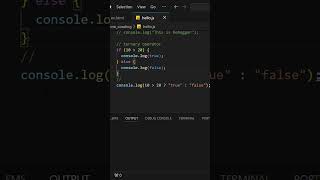 ternary in JavaScript javascript html css tricks tips javatutorial javascripttutorial [upl. by Lura220]