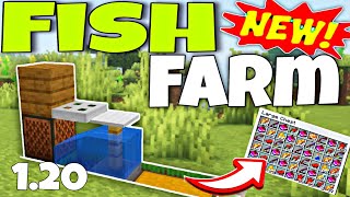 Minecraft 120  Easiest Unlimited Loot AFK Fish Farm  Tutorial BedrockJava [upl. by Geof]