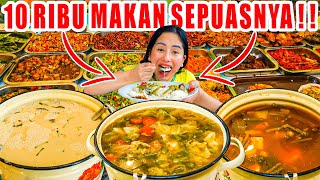 WARUNG VIRAL BAYAR 10 RIBU BISA MAKAN PORSI KULI DAN NAMBAH 10X SEPUASNYA🔥 [upl. by Aerdnaed]