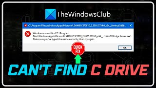 Windows cannot find C\Program Files Make sure you typed the name correctly [upl. by Mercier]