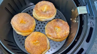 Air Fryer Biscuit Donuts  How To Make Donuts In Air Fryer With Pillsbury Grands Biscuits 🍩 [upl. by Castorina]