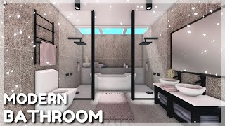 Modern Luxury Bathroom Speed Build  Bloxburg Roblox [upl. by Eniac56]