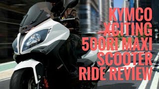 KYMCO Xciting 500Ri Maxi Scooter Ride Review  Motorcyclesport [upl. by Verena]