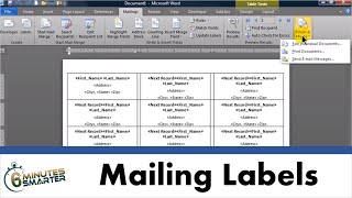 Use Mail Merge to Create Mailing Labels in Word from an Excel Data Set [upl. by Sheryle834]