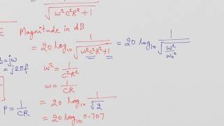 RC Low Pass Filter Single Pole Magnitude Phase and 3dB Frequency [upl. by Jozef]