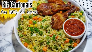 Riz Cantonais au Lait de Coco  Coconut Fried Rice [upl. by Artenek]