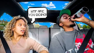 DRINKING AND DRIVING PRANK ON GIRLFRIEND gets crazy [upl. by Pierrepont]