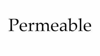 How to Pronounce Permeable [upl. by Glenine]