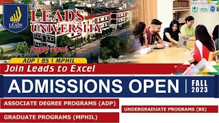 Lahore Leads University LLU Admission 2023  How To Apply In Leads University  LLU Fee Structure [upl. by Nilahs378]