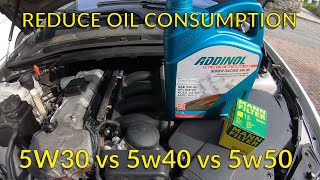 Can A Thicker Oil Help Reduce Oil Consumption We Compare a 5w30 5w40 and 5w50 oil  BMW E90 N52 [upl. by Ahsinauj]