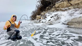 Polar Vortex Froze The LAKE OF GIANTS Second Biggest Ice Fishing [upl. by Friederike]