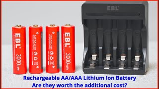 Are rechargeable AA amp AAA lithium Ion batteries worth the cost [upl. by Althea]