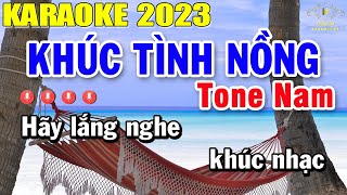 Khúc Tình Nồng Karaoke Tone Nam Nhạc Sống 2023  Trọng Hiếu [upl. by Olyhs]